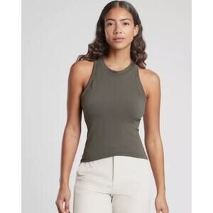 Athleta Renew Racerback Tank Mountain Olive Green - Small
